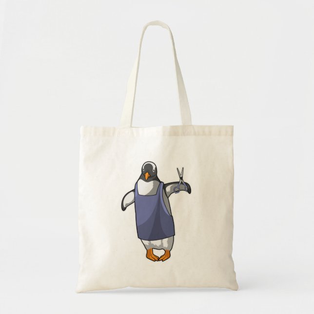 Penguin som Hairdresser med saxar Tygkasse (Framsidan)