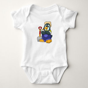 Penguin som jordbrukare med Shovel T Shirt