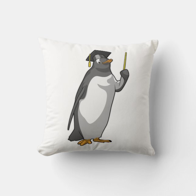 Penguin som lärare med pekare kudde (Framsida)