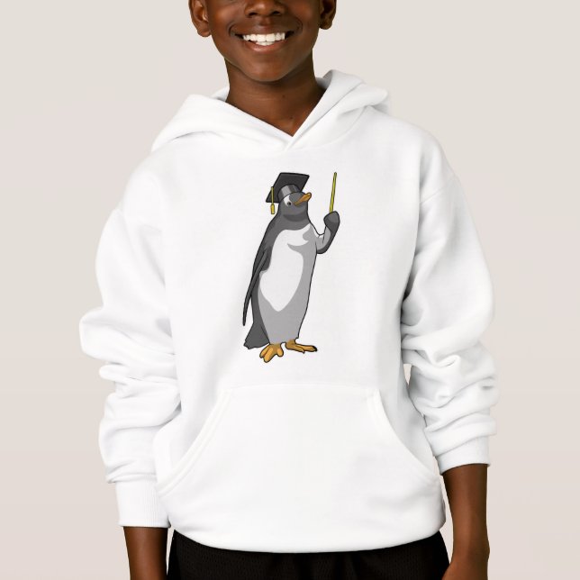 Penguin som lärare med pekare t shirt (Framsida)