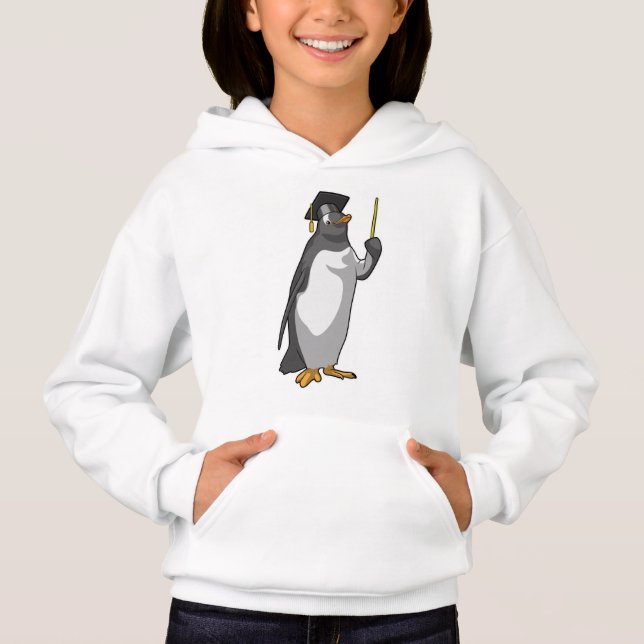 Penguin som lärare med pekare t shirt (Framsida)