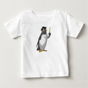 Penguin som lärare med pekare t shirt