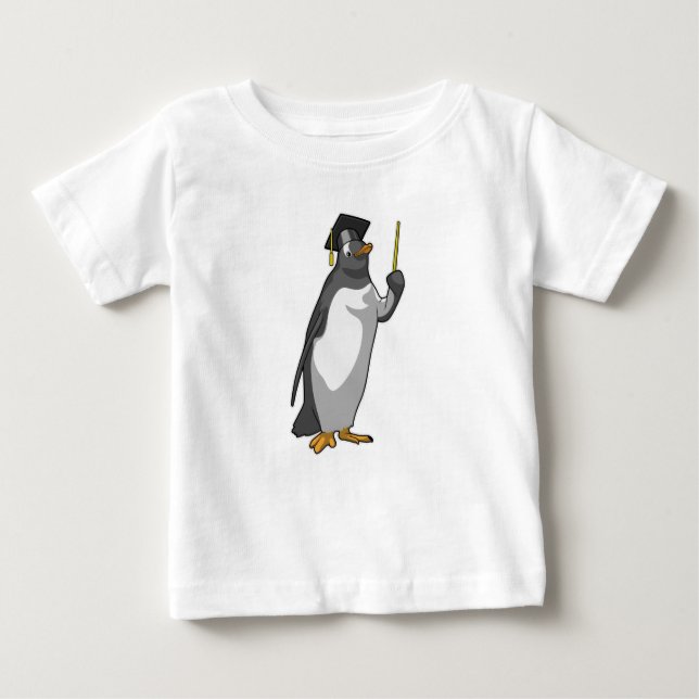 Penguin som lärare med pekare t shirt (Framsida)