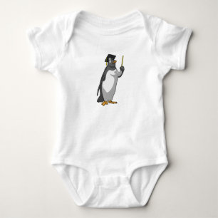 Penguin som lärare med pekare t shirt