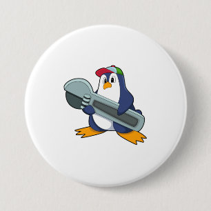 Penguin som Mekaic med Verktyg Knapp