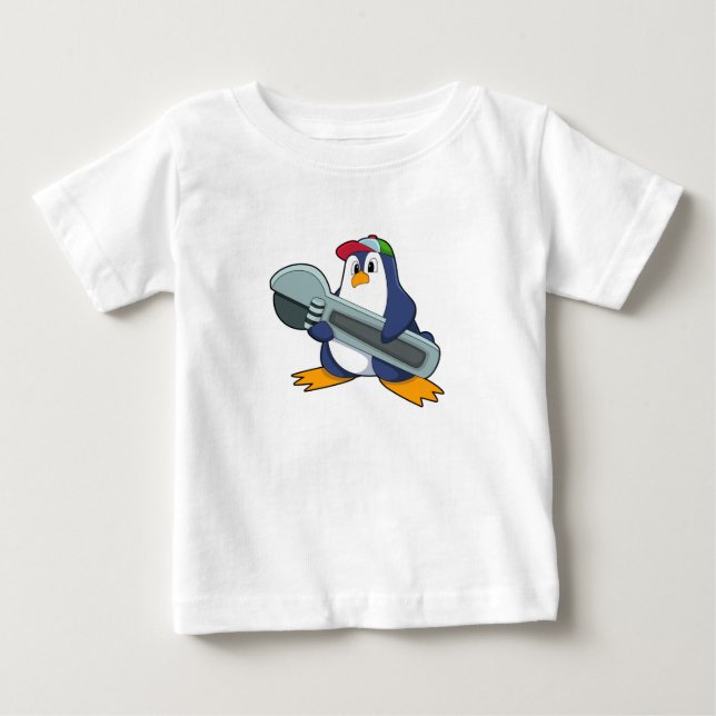 Penguin som Mekaic med Verktyg T Shirt (Framsida)