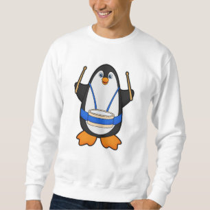 Penguin som musiker med rom lång ärmad tröja