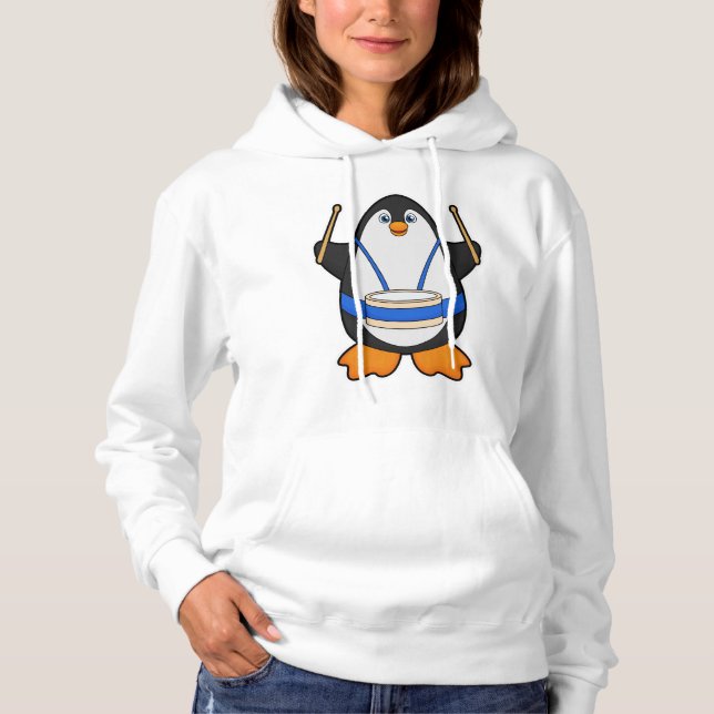 Penguin som musiker med rom t shirt (Framsida)