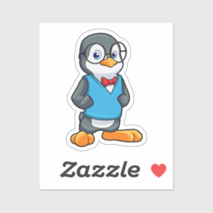 Penguin som Nerd med glasögon Klistermärken