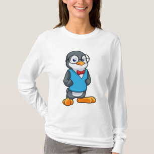 Penguin som Nerd med glasögon T Shirt