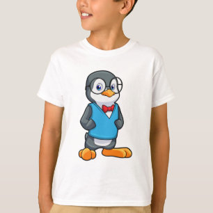 Penguin som Nerd med glasögon T Shirt
