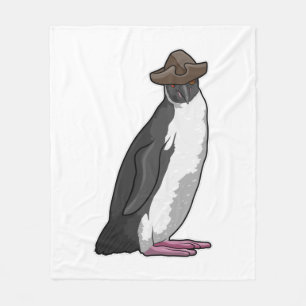 Penguin som Pirat med Hat Fleecefilt