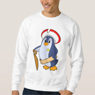 Penguin som Pirat med Hat Lång Ärmad Tröja
