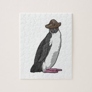 Penguin som Pirat med Hat Pussel