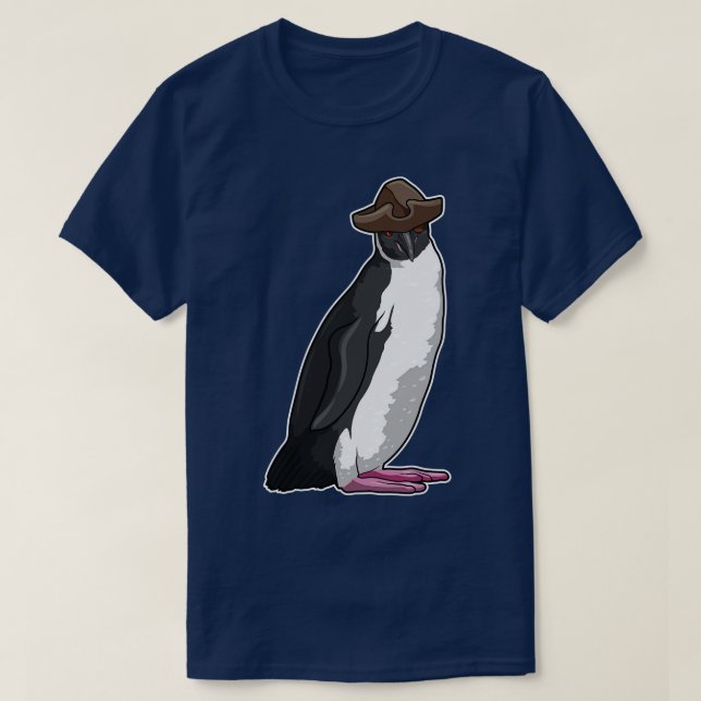 Penguin som Pirat med Hat T Shirt (Design framsida)