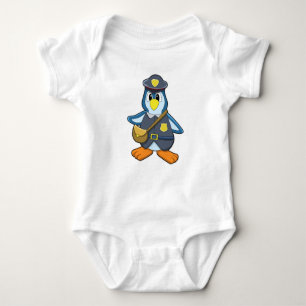 Penguin som polis med handväska t shirt