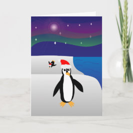 Penguin som ser ut som jul helgkort