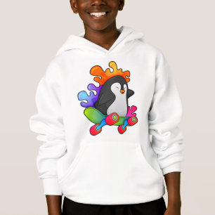 Penguin som Skater med Skateboard T Shirt