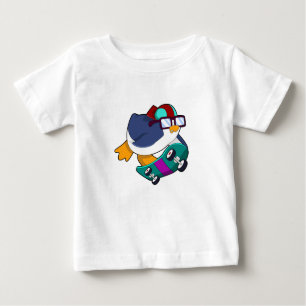 Penguin som Skater med Skateboard T Shirt