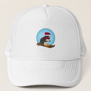 Penguin som Skier med Skis Keps