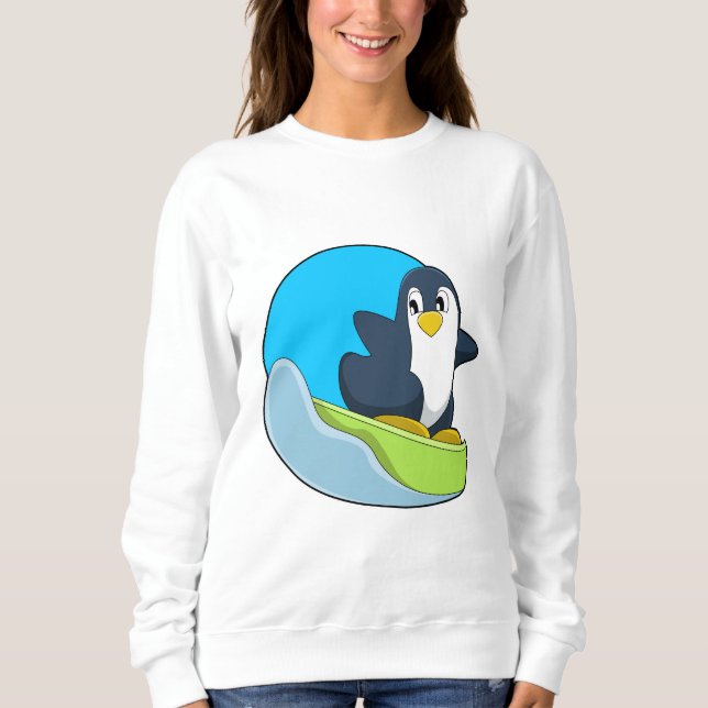 Penguin som Snowboarder med Sonowboard.PNG T Shirt (Framsida)