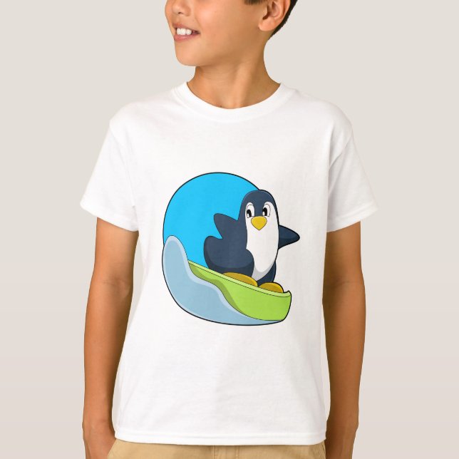 Penguin som Snowboarder med Sonowboard.PNG T Shirt (Framsida)
