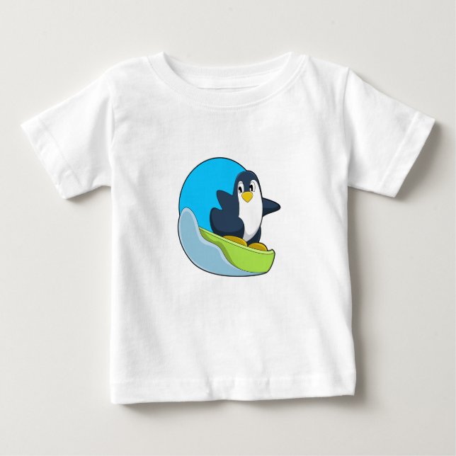 Penguin som Snowboarder med Sonowboard.PNG T Shirt (Framsida)