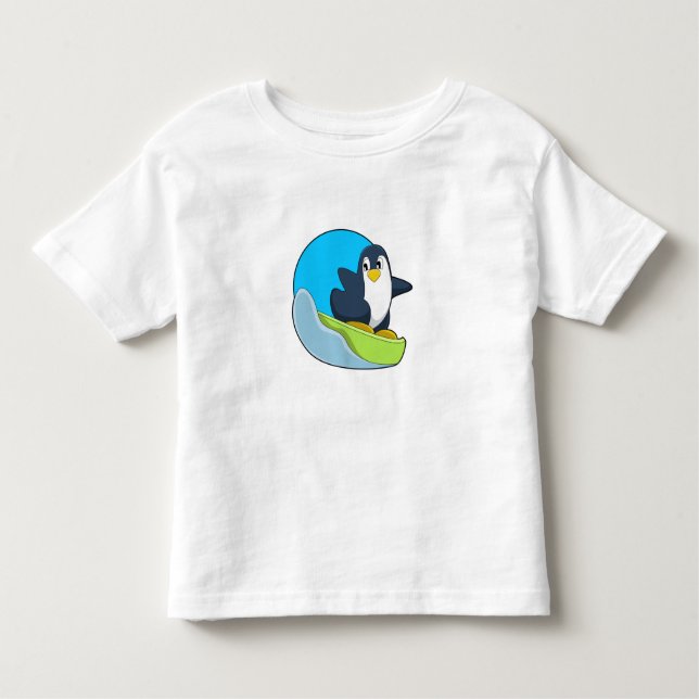 Penguin som Snowboarder med Sonowboard.PNG T Shirt (Framsida)