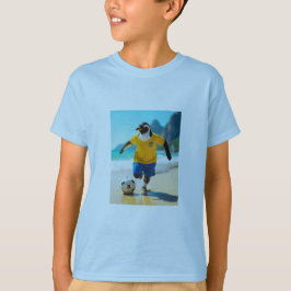 penguin som spelar fotboll t-shirt