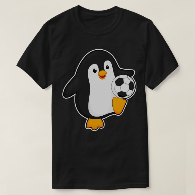 Penguin som spelare i boll t shirt (Design framsida)