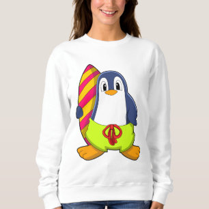 Penguin som Surfer med Surfboard T Shirt