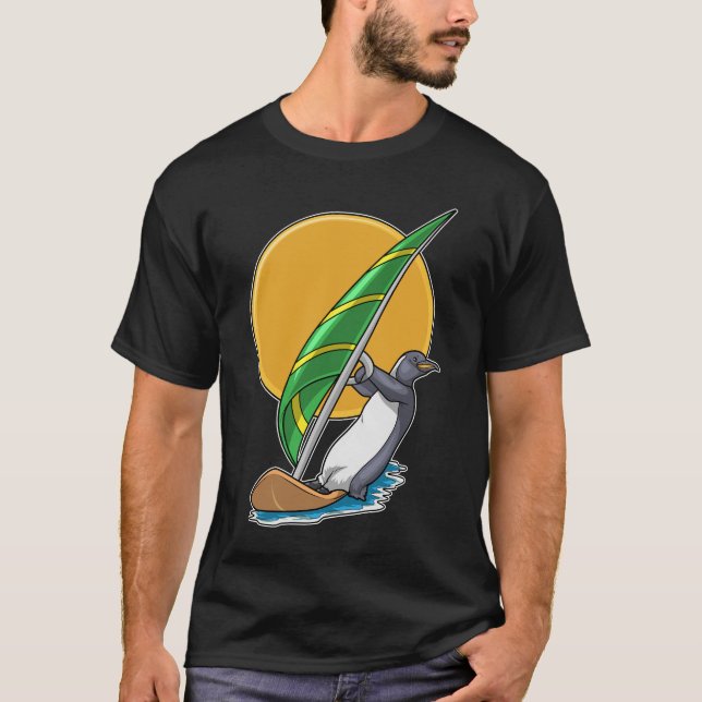 Penguin sommarsurfboard Sail T Shirt (Framsida)