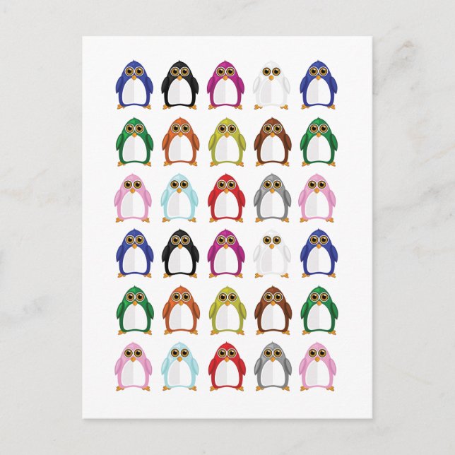 Penguin-sort Vykort (Framsida)