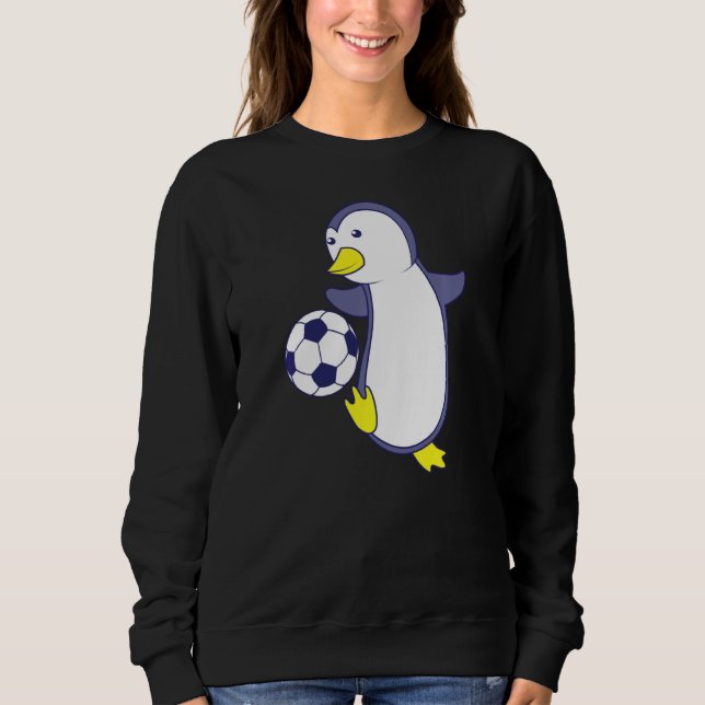 Penguin spelar fotboll t shirt (Framsida)