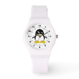 Penguin Sporty White Silicon Watch Penguin Armbandsur