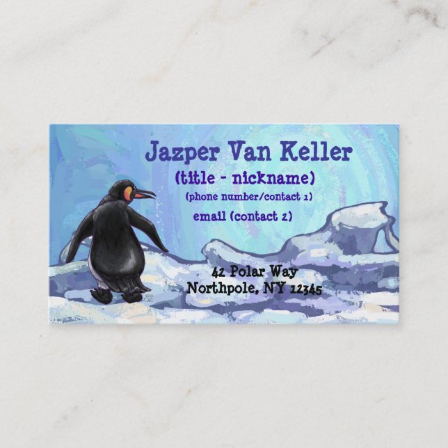 Penguin Stationery Visitkort (Framsida)