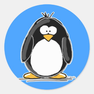 Penguin Sticker Runt Klistermärke