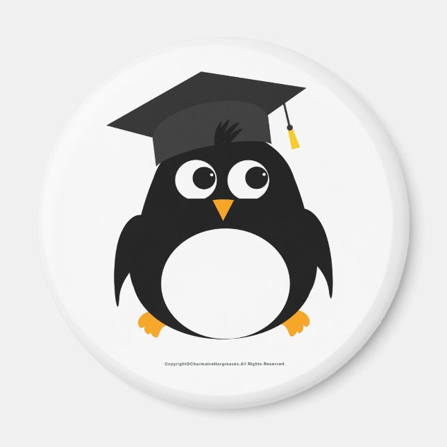 Penguin Studenten Design - Runda magnet (Framsidan)