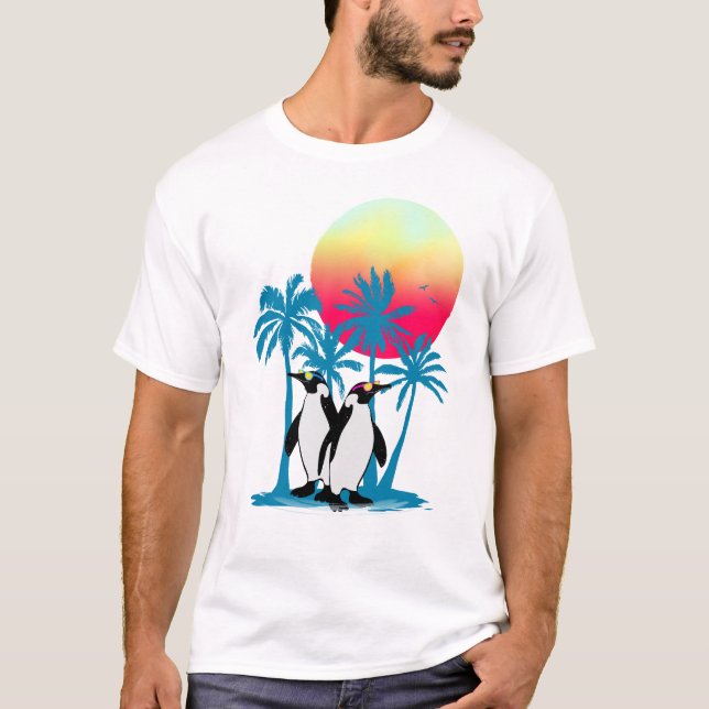 Penguin summer vibes t shirt (Framsida)