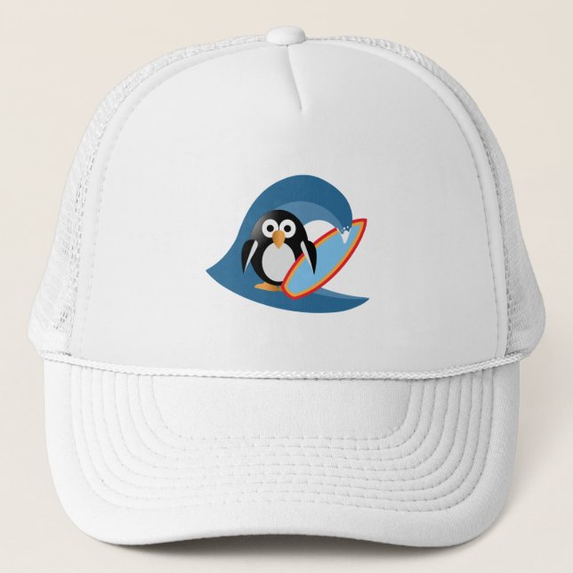 Penguin surfer truckerkeps (Framsida)