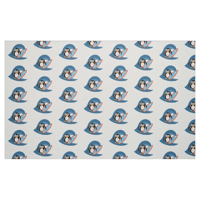 Penguin surfer tyg (Fat Quarter)