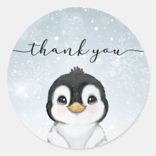 Penguin - tack för att du är för runt klistermärke