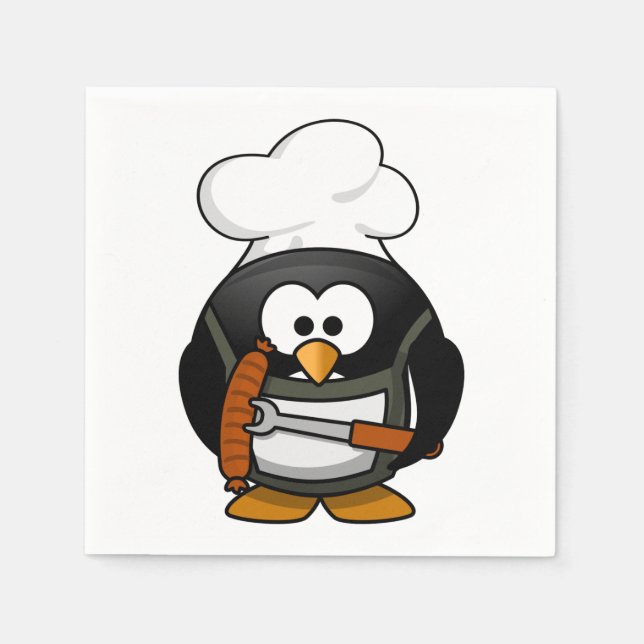 Penguin-Tecknad 001 Pappersservett (Framsidan)
