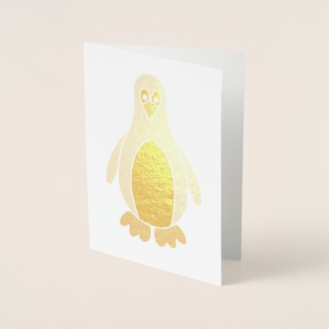 Penguin-Tecknad Folierat Kort (Framsida)