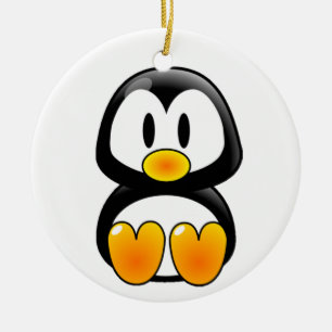 Penguin Tecknad Ornament