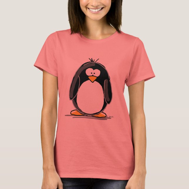 Penguin Tecknad Shirt Tee (Framsida)