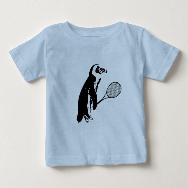 Penguin Tennis Baby T-Shirt (Framsida)