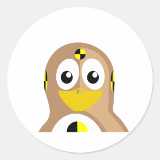 Penguin-testduk för kraschtest runt klistermärke