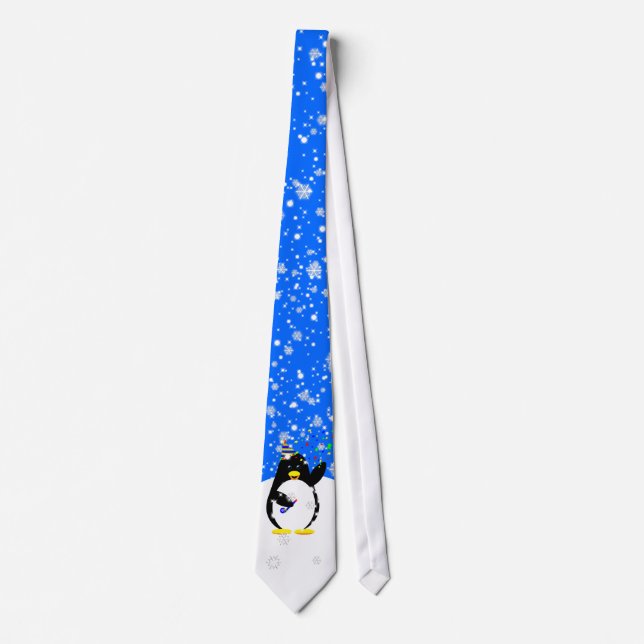 Penguin Tie för nyår Slips (Framsida)