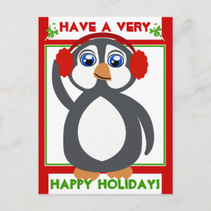 Penguin Toon Helgdag! vykort